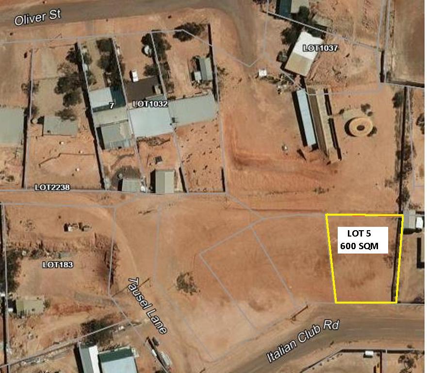 LOT 5 ITALIAN CLUB ROAD, COOBER PEDY, 5723